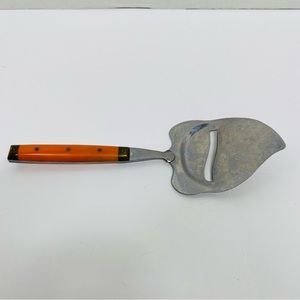 Vintage Orange Bakelite Handle Cheese Slicer Kitchen Utensil Mid Century Modern